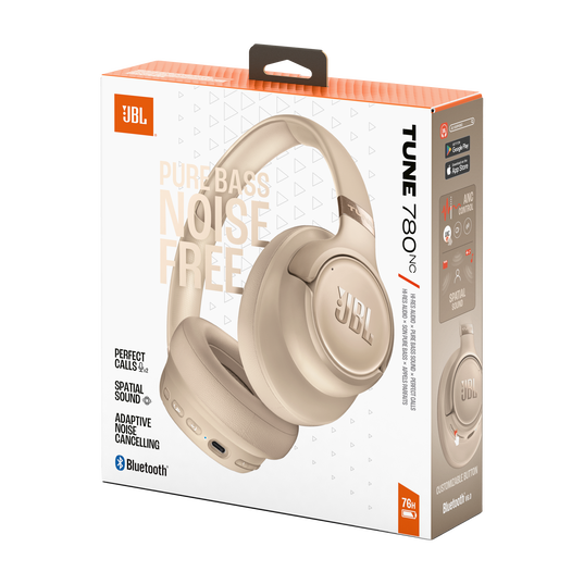 JBL Tune 780NC - Beige - Wireless over-ear Noise Cancelling headphones - Detailshot 15