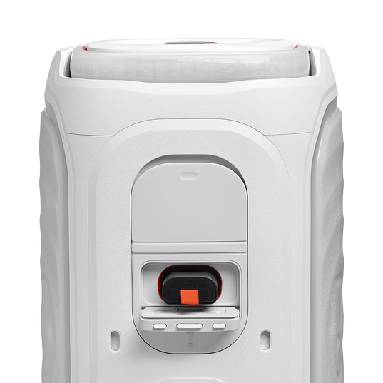 JBL PartyBox 130 - White - Portable party speaker with JBL legendary sound, a dynamic lightshow and a foldable ergonomic handle - Detailshot 1
