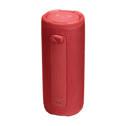 JBL Grip - Red - Compact Bluetooth speaker with bold JBL Pro Sound and ambient light - Back