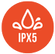 IPX5 water resistant