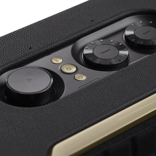 JBL Authentics 300 - Black - Portable smart home speaker with Wi-Fi, Bluetooth and voice assistants with retro design. - Detailshot 5