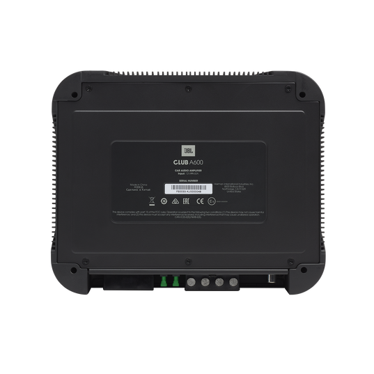 Club A600 - Black - High performance mono subwoofer car amplifier - Bottom