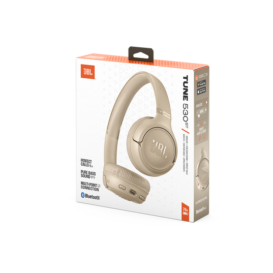 JBL Tune 530BT - Beige - Wireless on-ear Bluetooth&reg; headphones - Detailshot 15