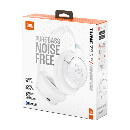 JBL Tune 780NC - White - Wireless over-ear Noise Cancelling headphones - Detailshot 15