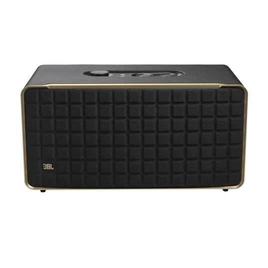 JBL Authentics 500 - Black - Hi-fidelity smart home speaker with Wi-Fi, Bluetooth and Voice Assistants with retro design. - Front