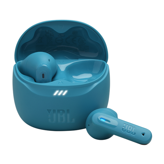 JBL Tune Flex 2 - Turquoise - True Wireless Noise Cancelling Earbuds - Hero