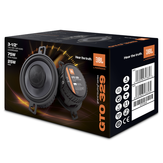 GTO329 - Black - 75-Watt, Two-Way 3-1/2" Speaker System - Detailshot 2