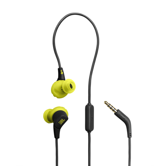 JBL Endurance Run 3 - Black / Lime - Wired Sport Headphones - Hero