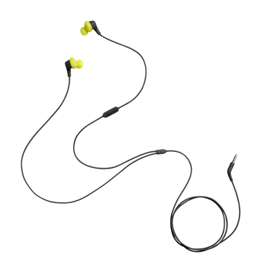 JBL Endurance Run 3 - Black / Lime - Wired Sport Headphones - Detailshot 3