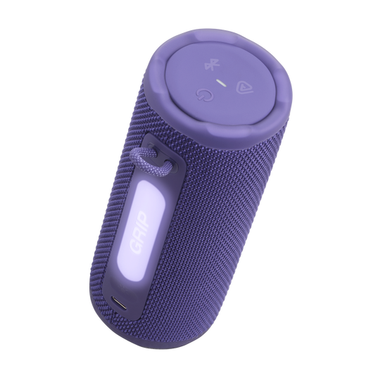 JBL Grip - Purple - Compact Bluetooth speaker with bold JBL Pro Sound and ambient light - Detailshot 1