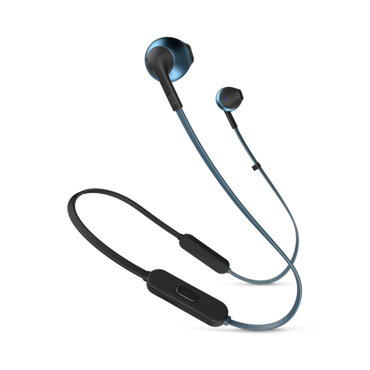 JBL Tune 205BT - Blue - Wireless Earbud headphones - Hero