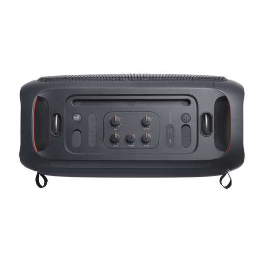 JBL PartyBox On-the-Go Essential - Black - Portable party speaker with built-in lights and wireless mic - Top