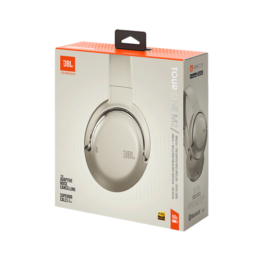 JBL Tour One M2 - Champagne - Wireless over-ear Noise Cancelling headphones - Detailshot 10