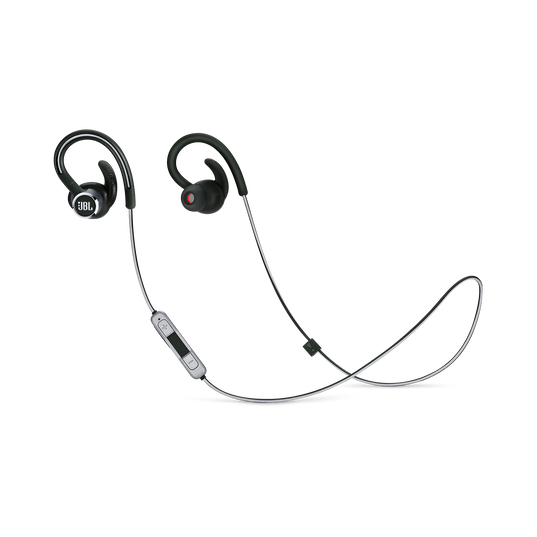 JBL Reflect Contour 2 - Black - Secure fit Wireless Sport Headphones - Hero