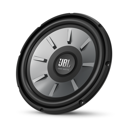 JBL Stage 1210 Subwoofer - Black - 12" (300mm) woofer with 250 RMS and 1000W peak power handling. - Hero