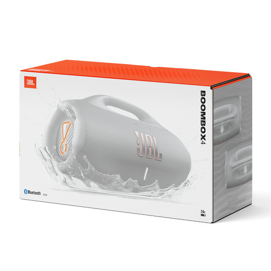 JBL Boombox 4 - White - Most powerful JBL portable waterproof speaker with massive JBL Pro Sound - Detailshot 3