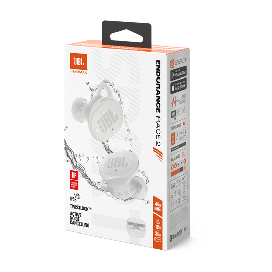 JBL Endurance Race 2 - White - Waterproof sports true wireless earbuds - Detailshot 15