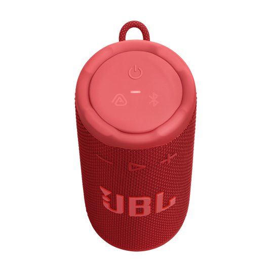 JBL Grip - Red - Compact Bluetooth speaker with bold JBL Pro Sound and ambient light - Top