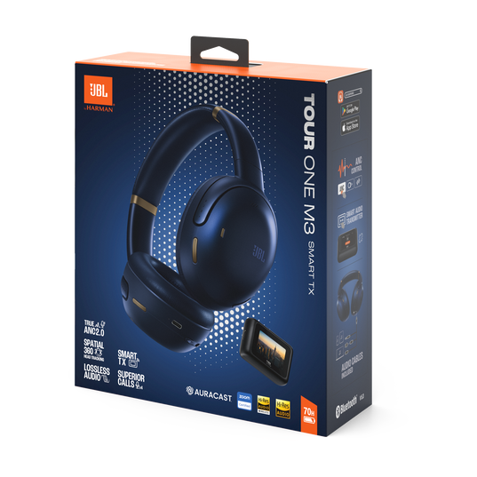 JBL Tour One M3 Smart Tx - Blue - Wireless over-ear Noise Cancelling headphones with JBL Smart Tx - Detailshot 15
