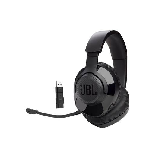 JBL Quantum 350 Wireless - Black - Wireless PC gaming headset with detachable boom mic - Detailshot 13