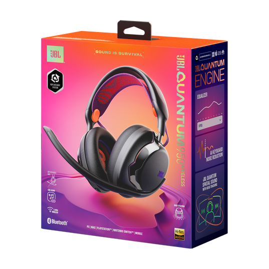 JBL Quantum 950 - Black - Wireless multiplatform gaming headset with adaptive Noise Cancelling - Detailshot 15
