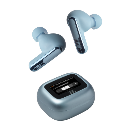 JBL Live Beam 3 - Blue - True wireless noise-cancelling closed-stick earbuds - Detailshot 7