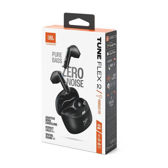 JBL Tune Flex 2 - Black - True Wireless Noise Cancelling Earbuds - Detailshot 15