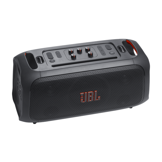 JBL PartyBox On-the-Go Essential - Black - Portable party speaker with built-in lights and wireless mic - Detailshot 12