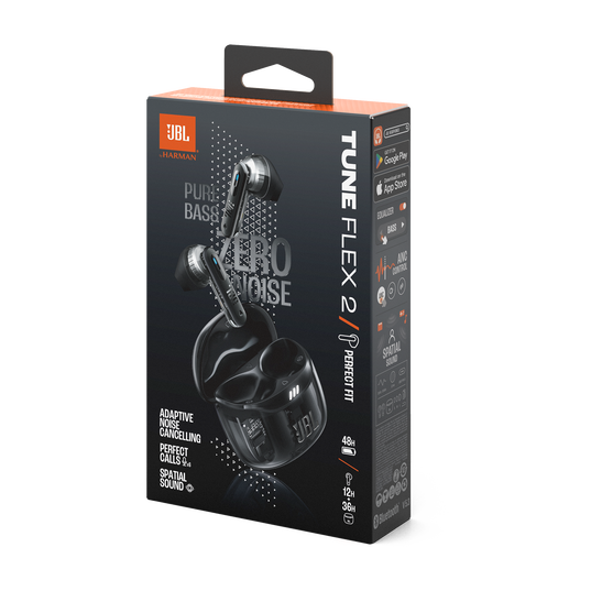 JBL Tune Flex 2 Ghost Edition - Ghost Black - True Wireless Noise Cancelling Earbuds - Detailshot 15