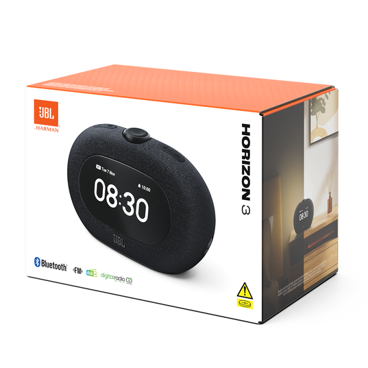 JBL Horizon 3 - Black - Bluetooth&reg; clock radio speaker with DAB/DAB+/FM - Detailshot 8