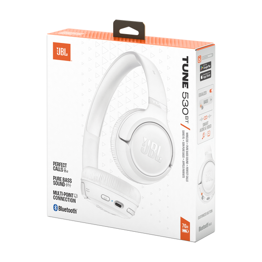 JBL Tune 530BT - White - Wireless on-ear Bluetooth&reg; headphones - Detailshot 15