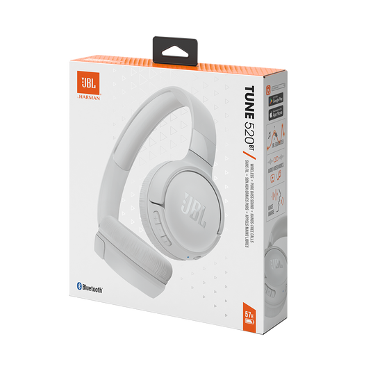 JBL Tune 520BT - White - Wireless on-ear headphones - Detailshot 10
