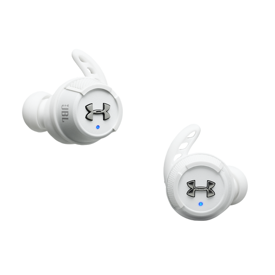 Under Armour® True Wireless Flash – Engineered by JBL® - White - Truely wireless sport headphones for your every run, with JBL technology and sound. - Front