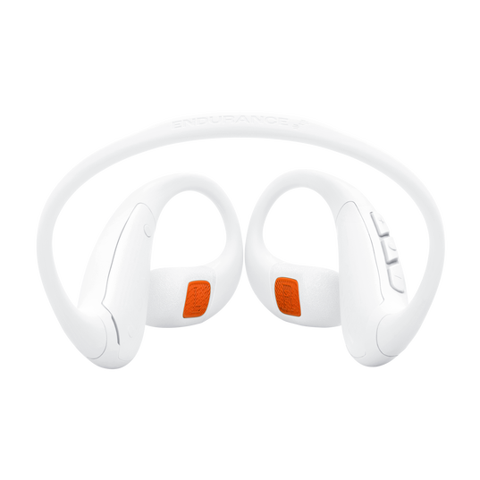 JBL Endurance Pace - White - Open-Ear Sport Headphones - Front