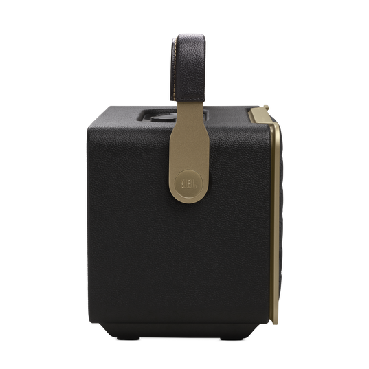 JBL Authentics 300 - Black - Portable smart home speaker with Wi-Fi, Bluetooth and voice assistants with retro design. - Left