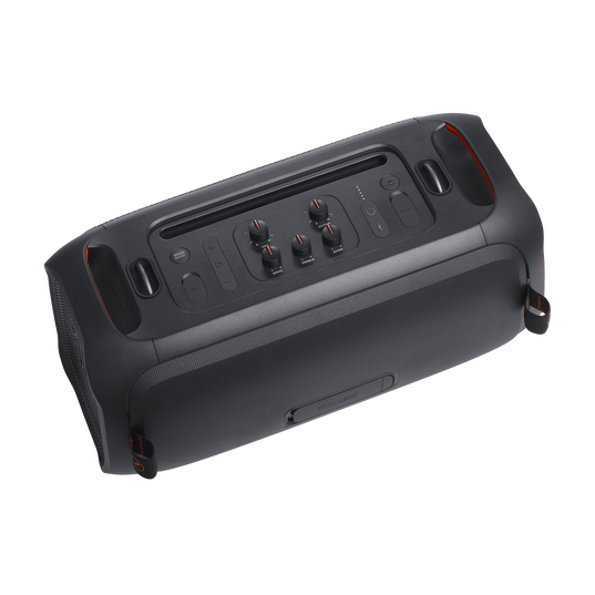 JBL PartyBox On-the-Go Essential - Black - Portable party speaker with built-in lights and wireless mic - Detailshot 8