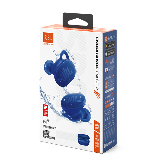 JBL Endurance Race 2 - Blue - Waterproof sports true wireless earbuds - Detailshot 15