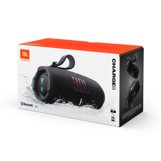 JBL Charge 6 - Black and Orange - Portable waterproof and drop-proof Bluetooth speaker - Detailshot 4