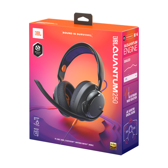 JBL Quantum 250 - Black - Wired multiplatform gaming headset - Detailshot 15