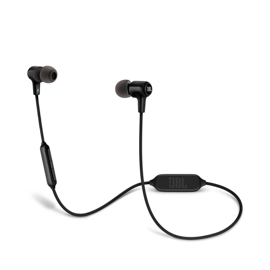E25BT - Black - Wireless in-ear headphones - Hero