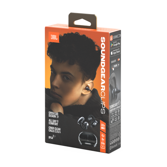 JBL Soundgear Clips - Black - True wireless open-ear headphones - Detailshot 15