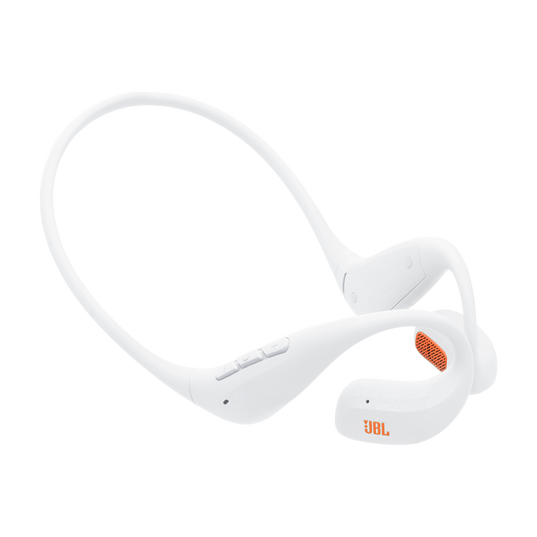 JBL Endurance Pace - White - Open-Ear Sport Headphones - Hero