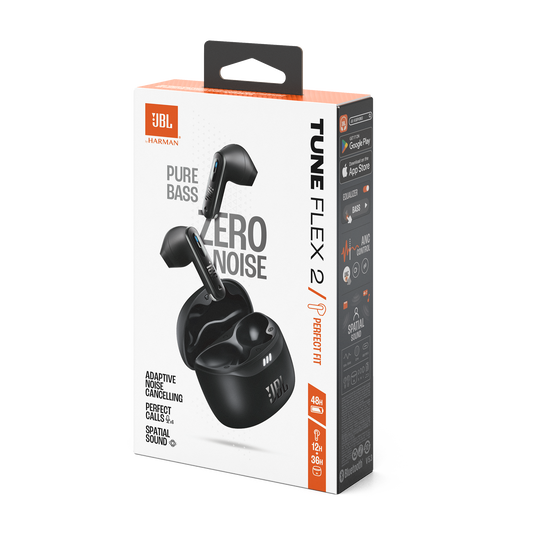 JBL Tune Flex 2 - Black - True Wireless Noise Cancelling Earbuds - Detailshot 15