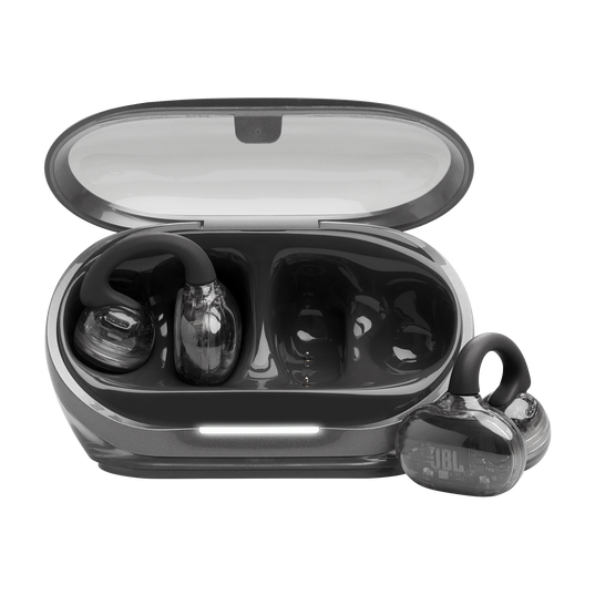 JBL Soundgear Clips - Black - True wireless open-ear headphones - Hero