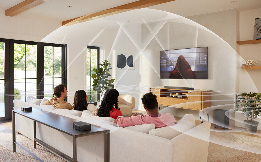True Dolby Atmos&reg;、DTS:X 和 MultiBeam&trade; 環繞音效