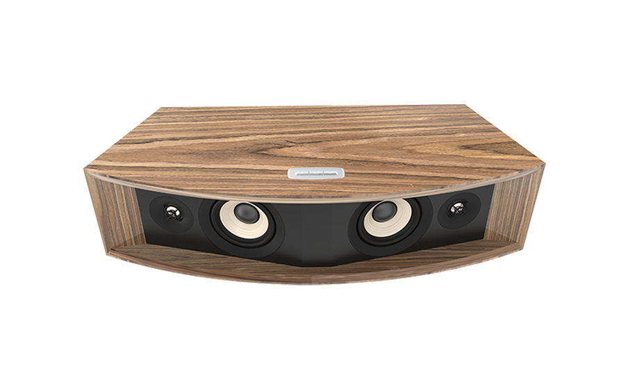 4 Driver design: Dual 4-inch (100mm) woofers and dual 0.75-inch (19mm) Aluminum dome tweeters mounted on angled baffles to create a wide and even sound-field.