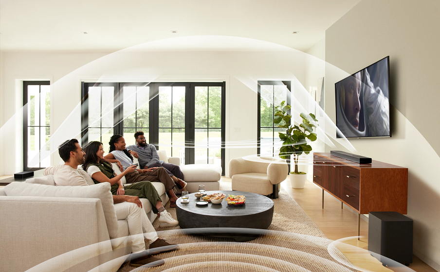 True Dolby Atmos®、DTS:X 和 MultiBeam™ 環繞音效